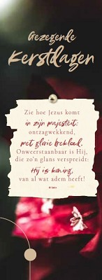 Gezegende Kerstdagen - boekenlegger